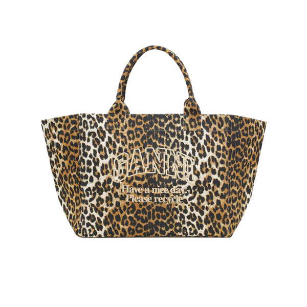 Ganni Leopard Tote Bag - תיק גאני לארג׳